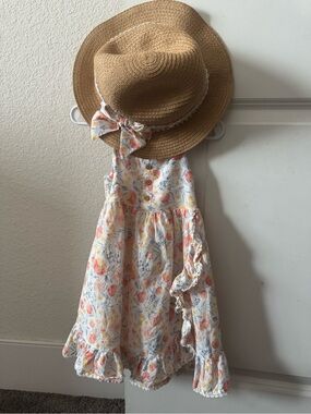Tommy Bahama Floral Tiered Sundress in Peach, Yellow & Cream